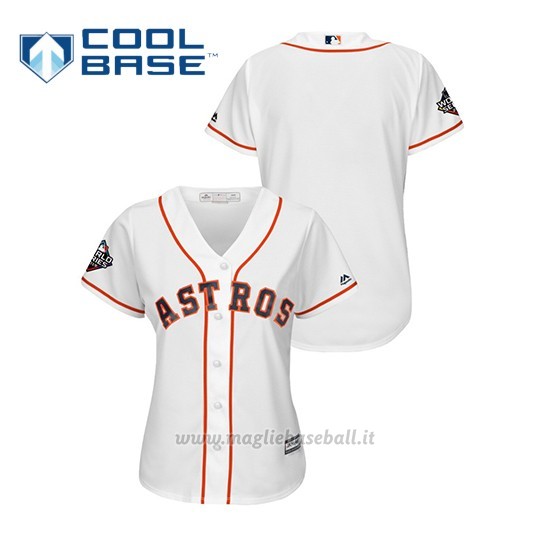 Maglia Baseball Donna Houston Astros 2019 World Series Bound Cool Base Bianco